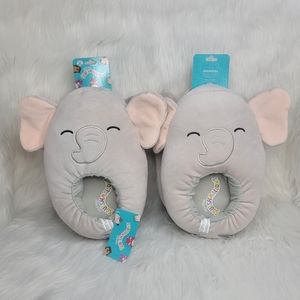 Squishmallows The elephant plush slippers.